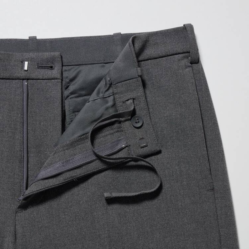 Pantalon Uniqlo Smart Wool-like Ankle Length Homme Grise | 6416901