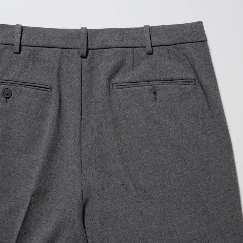 Pantalon Uniqlo Smart Wool-like Ankle Length Homme Grise | 6416901
