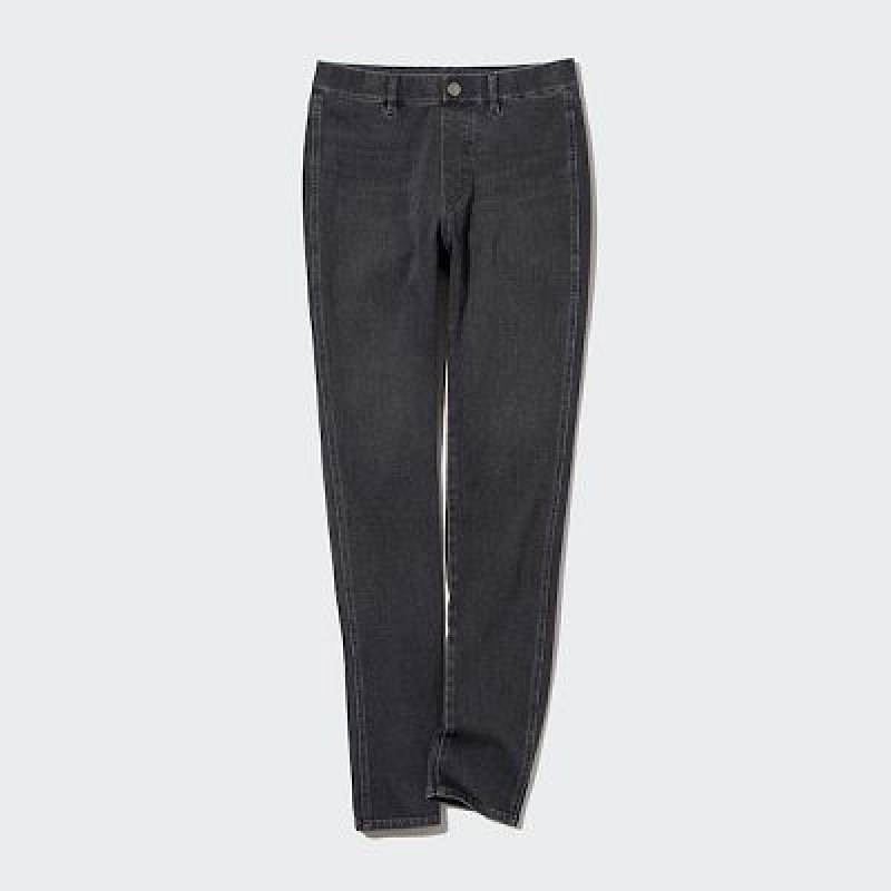 Pantalon Uniqlo Ultra Stretch Denim Femme Grise | 6676924