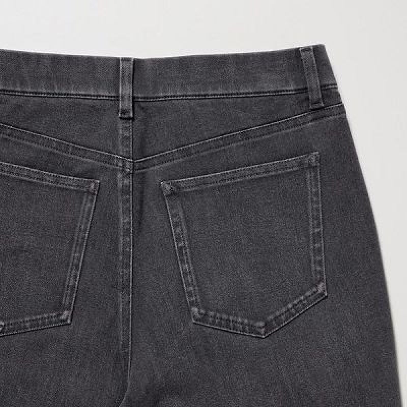 Pantalon Uniqlo Ultra Stretch Denim Femme Grise | 6676924