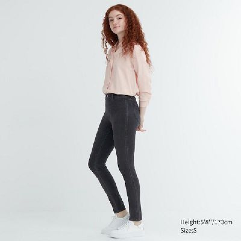 Pantalon Uniqlo Ultra Stretch Denim Femme Grise | 6676924