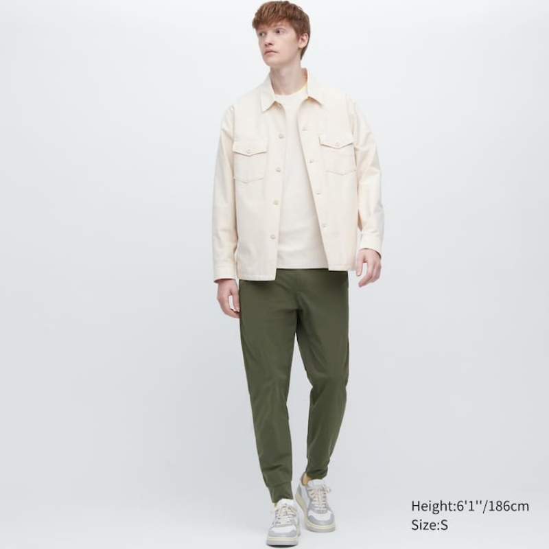 Pantalon Uniqlo Ultra Stretch Dry-ex Jogger Homme Vert | 9853653