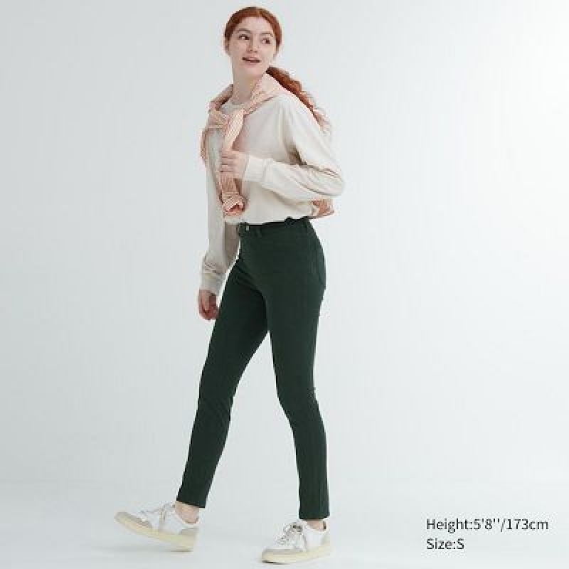 Pantalon Uniqlo Ultra Stretch Femme Vert | 1582629