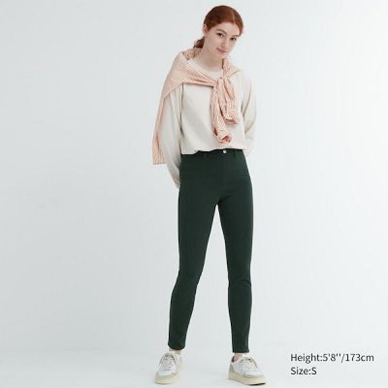 Pantalon Uniqlo Ultra Stretch Femme Vert | 1582629