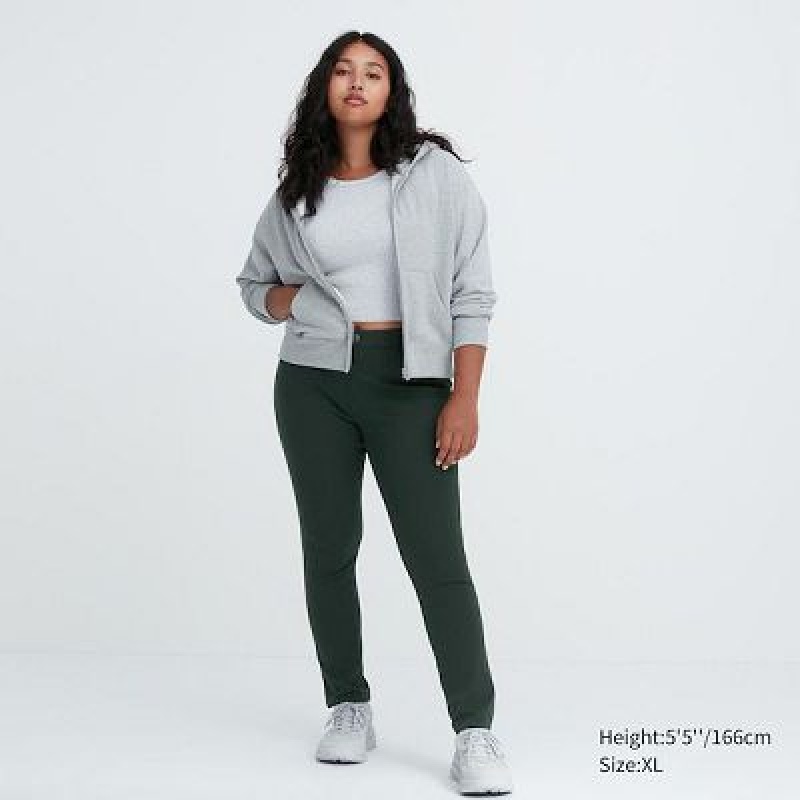 Pantalon Uniqlo Ultra Stretch Femme Vert | 4078982