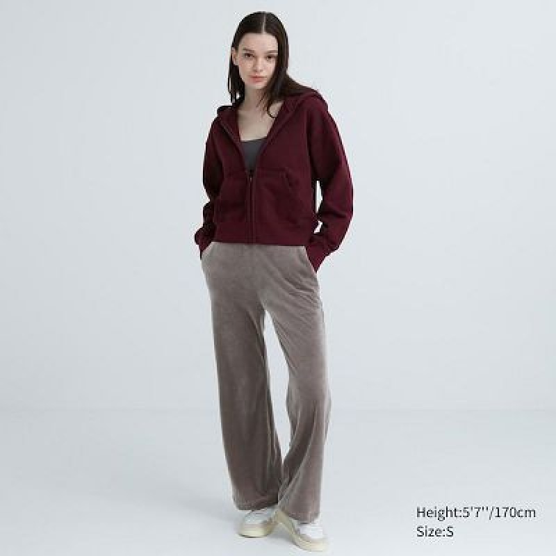 Pantalon Uniqlo Ultra Stretch Smooth Femme Marron | 2716765