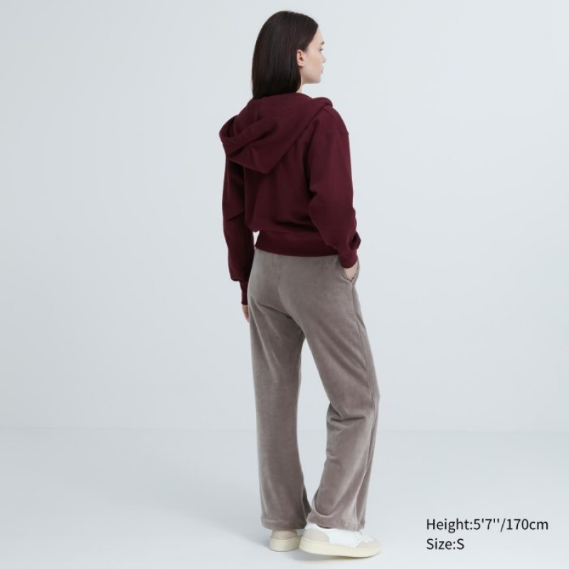 Pantalon Uniqlo Ultra Stretch Smooth Lounge Femme Marron | 9850889