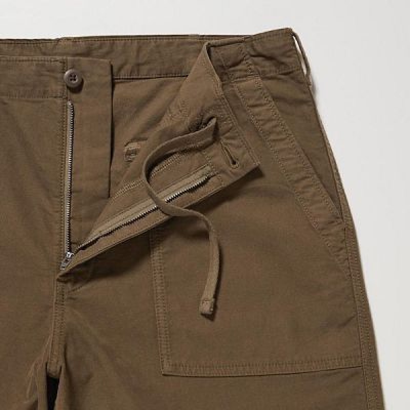 Pantalon Uniqlo Utility Work Femme Marron | 9119114