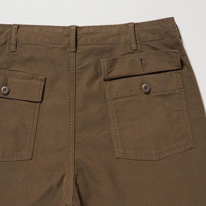 Pantalon Uniqlo Utility Work Femme Marron | 9119114