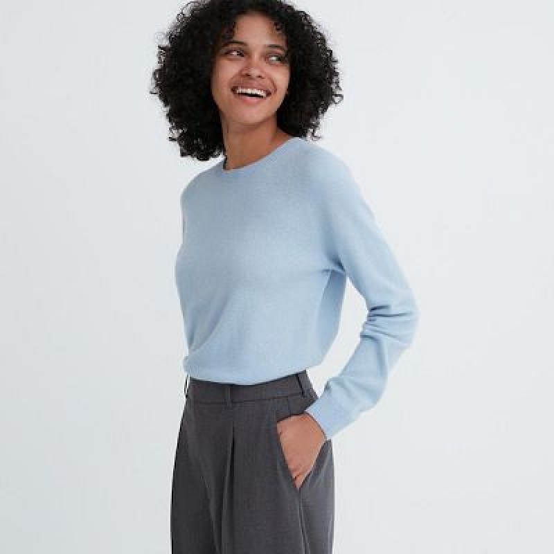 Pantalon Uniqlo Wide-Fit Pleated Femme Grise | 5543113