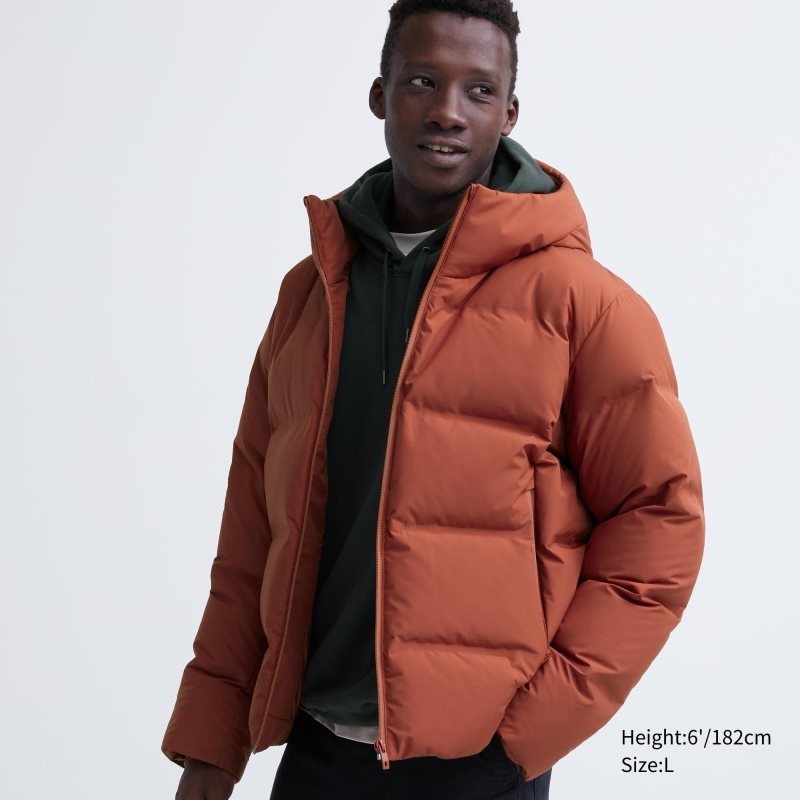 Parka Uniqlo 3d Cut Seamless Down Homme Orange | 6733087