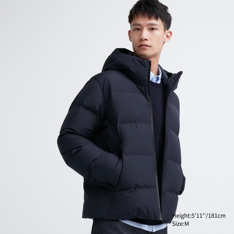 Parka Uniqlo 3d Cut Seamless Down Homme Bleu Marine | 7435693