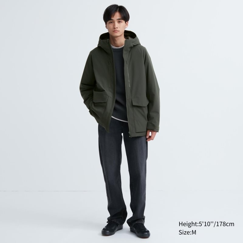 Parka Uniqlo Hybrid Down 3d Cut Homme Beige | 9140060