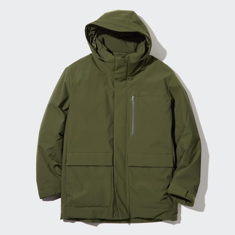 Parka Uniqlo Hybrid Down Homme Vert Olive | 7825137