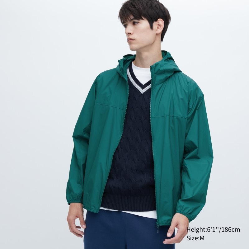 Parka Uniqlo Pocketable Uv Protection 3d Cut Homme Vert | 7890266