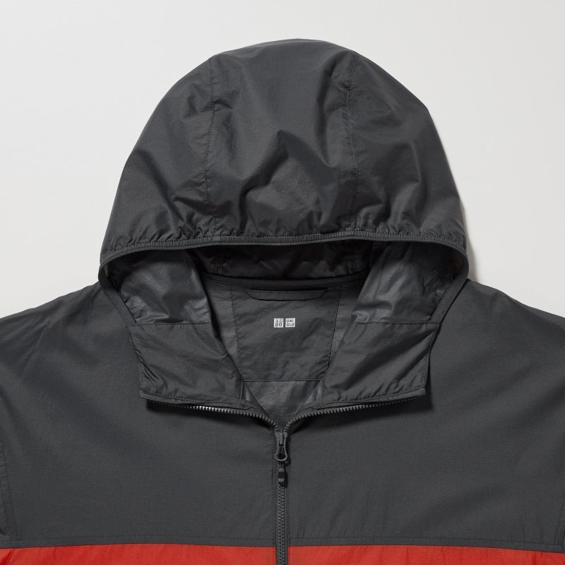 Parka Uniqlo Pocketable Uv Protection 3d Cut Color Block Homme Rouge | 4114964
