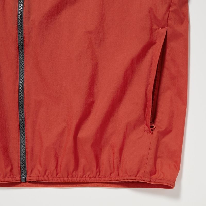 Parka Uniqlo Pocketable Uv Protection 3d Cut Color Block Homme Rouge | 4114964