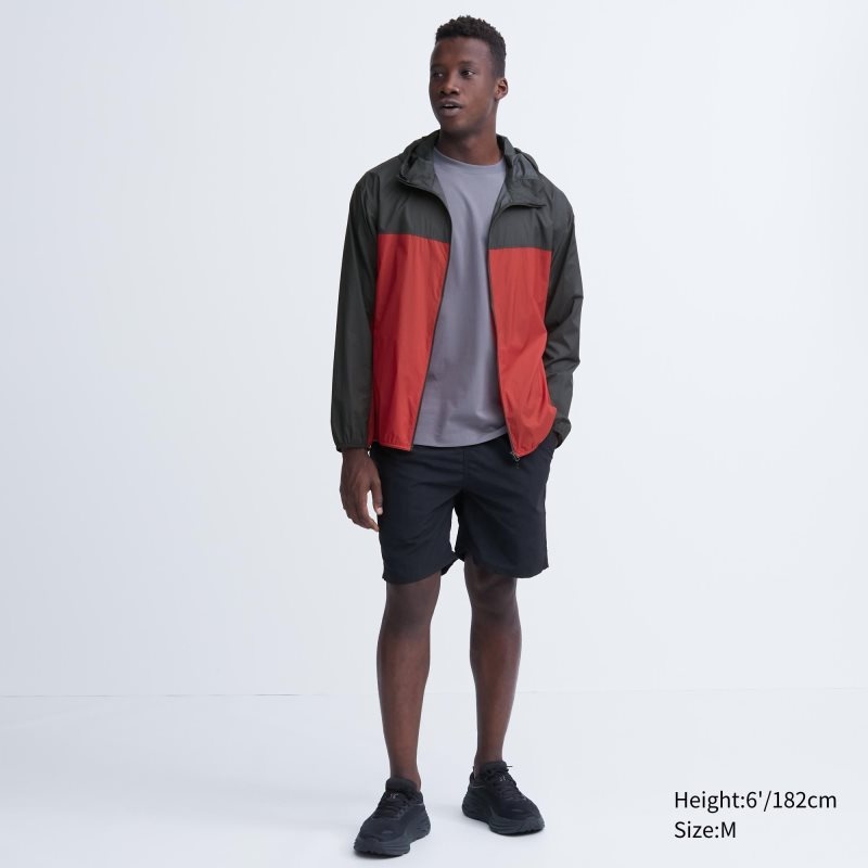 Parka Uniqlo Pocketable Uv Protection 3d Cut Color Block Homme Vert Olive | 5331216