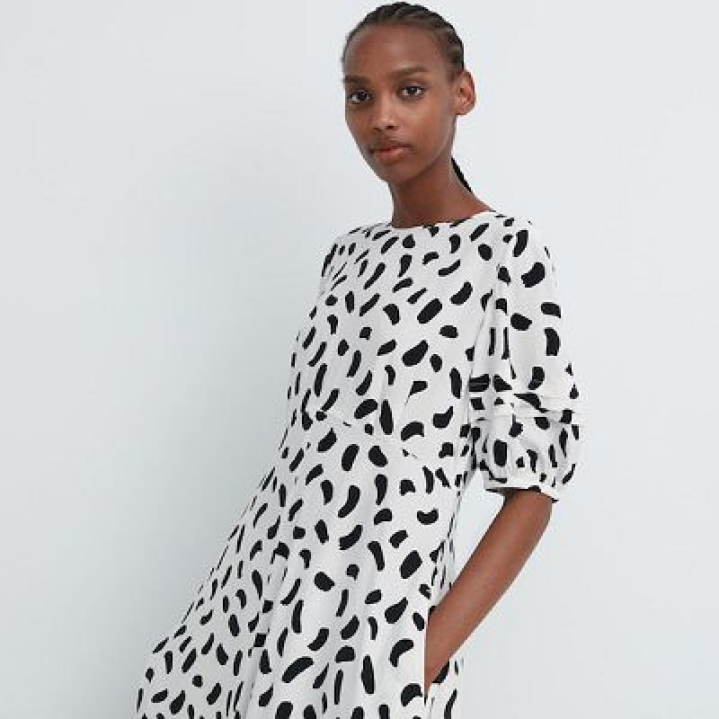 Peignoir Uniqlo Balloon Sleeve Short-Sleeve Femme Blanche | 9005724