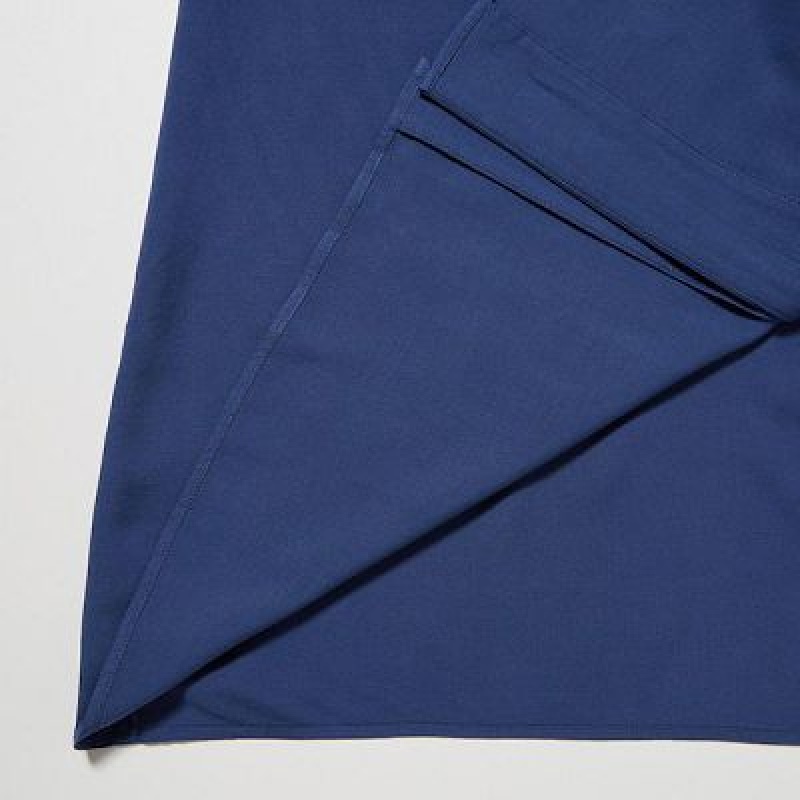 Peignoir Uniqlo Button Down Camisole Flare Femme Bleu | 3823623