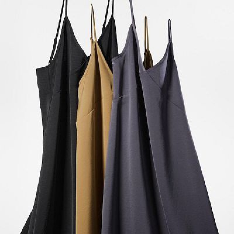 Peignoir Uniqlo Camisole Midi Femme Grise | 171133