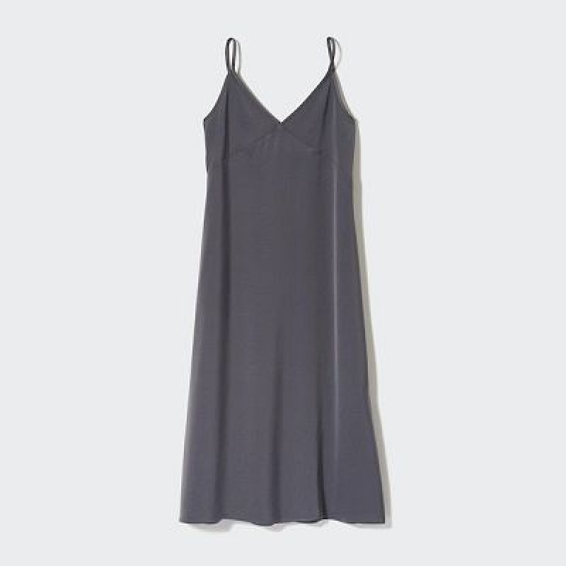 Peignoir Uniqlo Camisole Midi Femme Grise | 171133