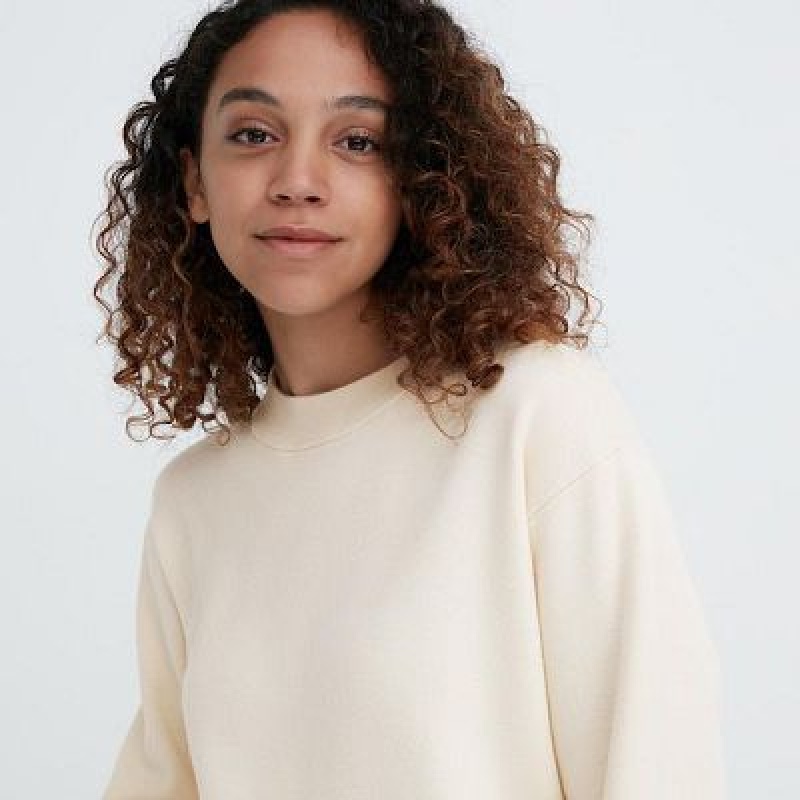 Peignoir Uniqlo Souffle Yarn Long-Sleeve Femme Blanche | 5297222
