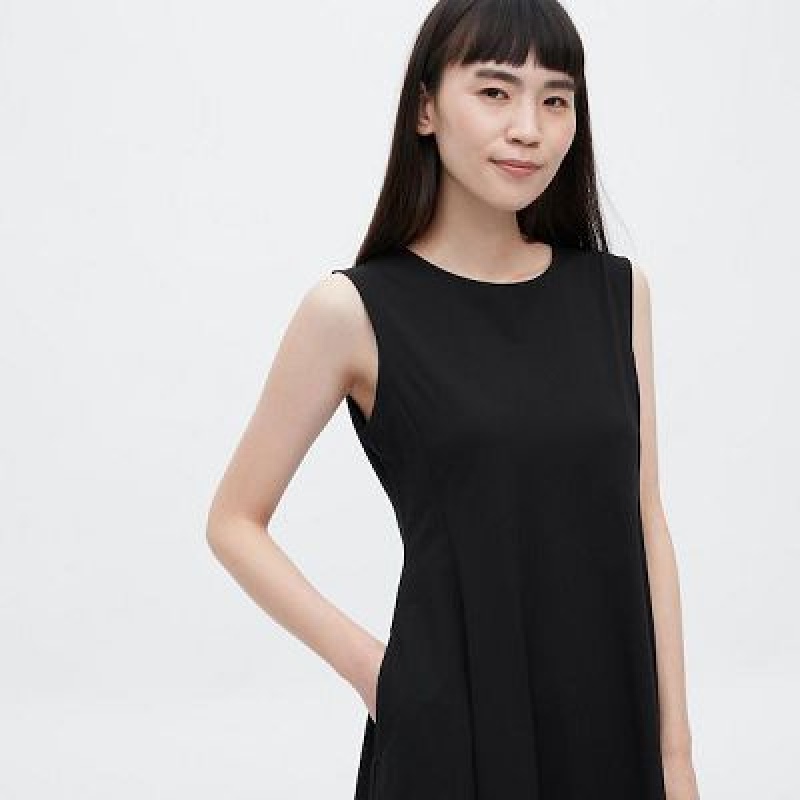 Peignoir Uniqlo Ultra Stretch AIRism Sleeveless Femme Noir | 2698558