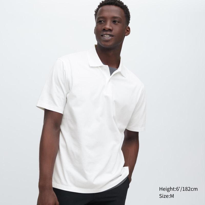 Polos Uniqlo Airism Regular Collar Homme Blanche | 2444024