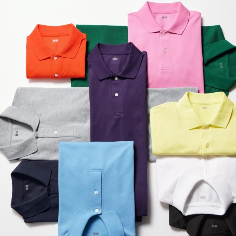 Polos Uniqlo Dry Pique Femme Bleu | 5324705