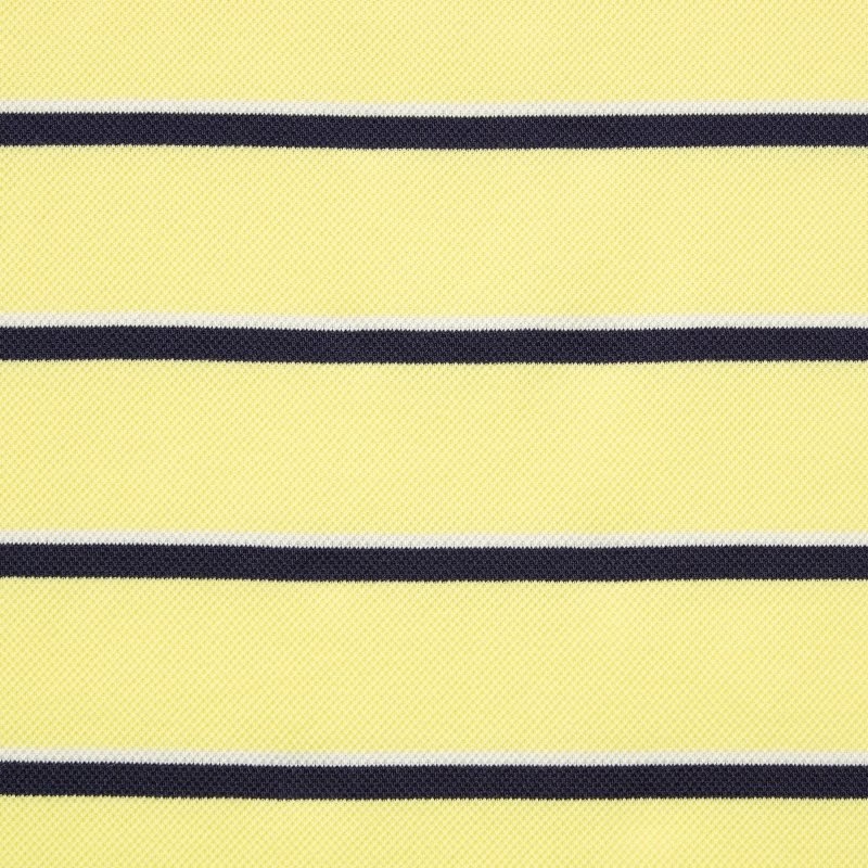 Polos Uniqlo Dry Pique Striped Short-sleeve Homme Jaune | 7086676