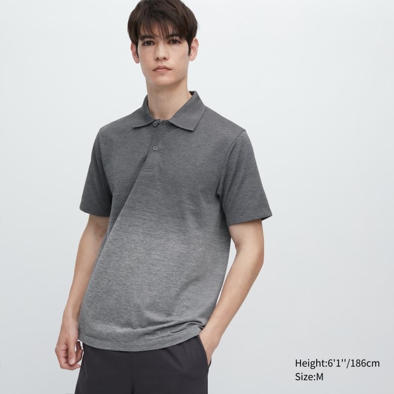 Polos Uniqlo Dry-ex Gradient Homme Grise | 8230681