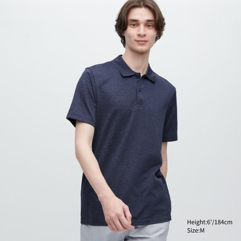 Polos Uniqlo Dry-ex Homme Bleu Marine | 4358744