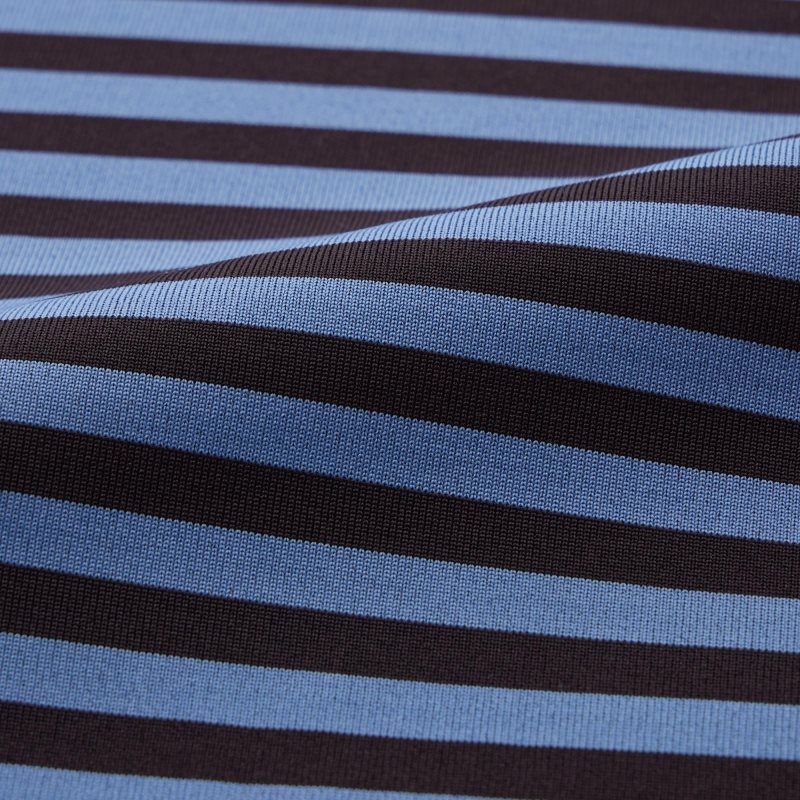 Polos Uniqlo Dry-ex Short-sleeve Striped Adam Scott Homme Bleu | 226808