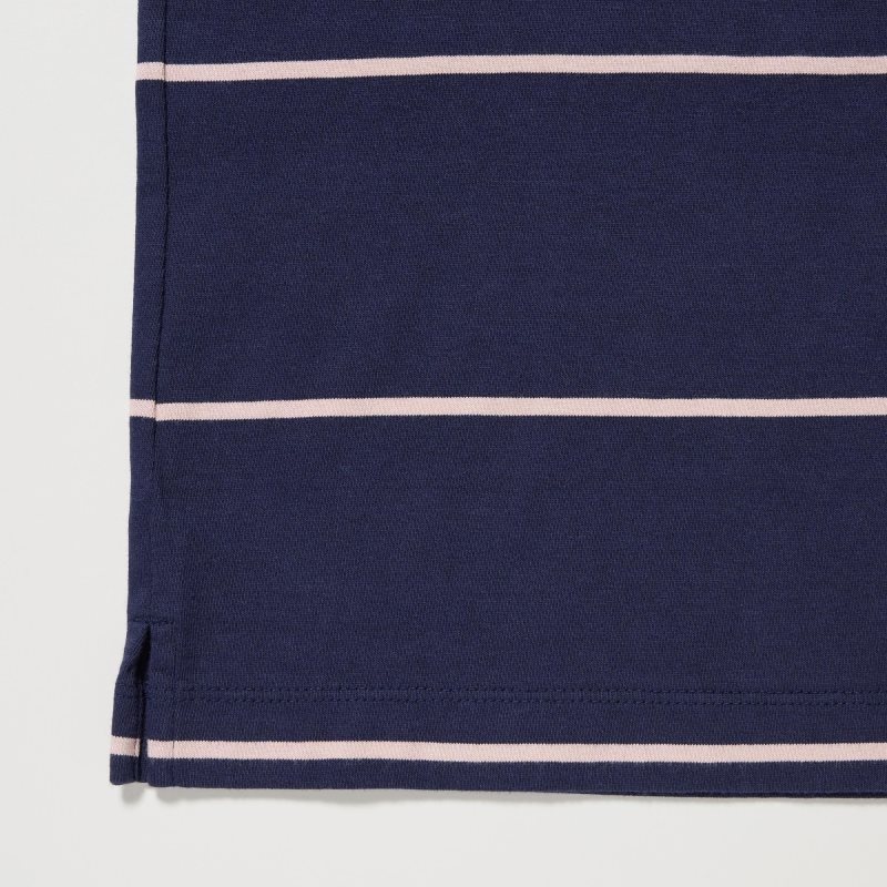 Polos Uniqlo Rugger Long-sleeve Homme Bleu Marine | 772111