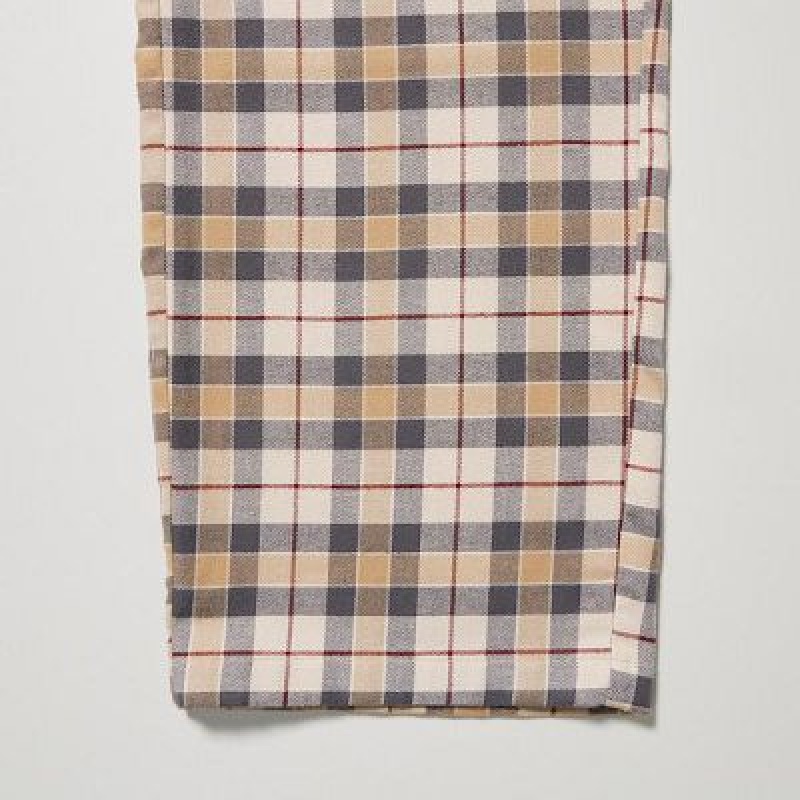 Pyjamas Uniqlo Flannel Long-Sleeve Femme Beige | 8180902