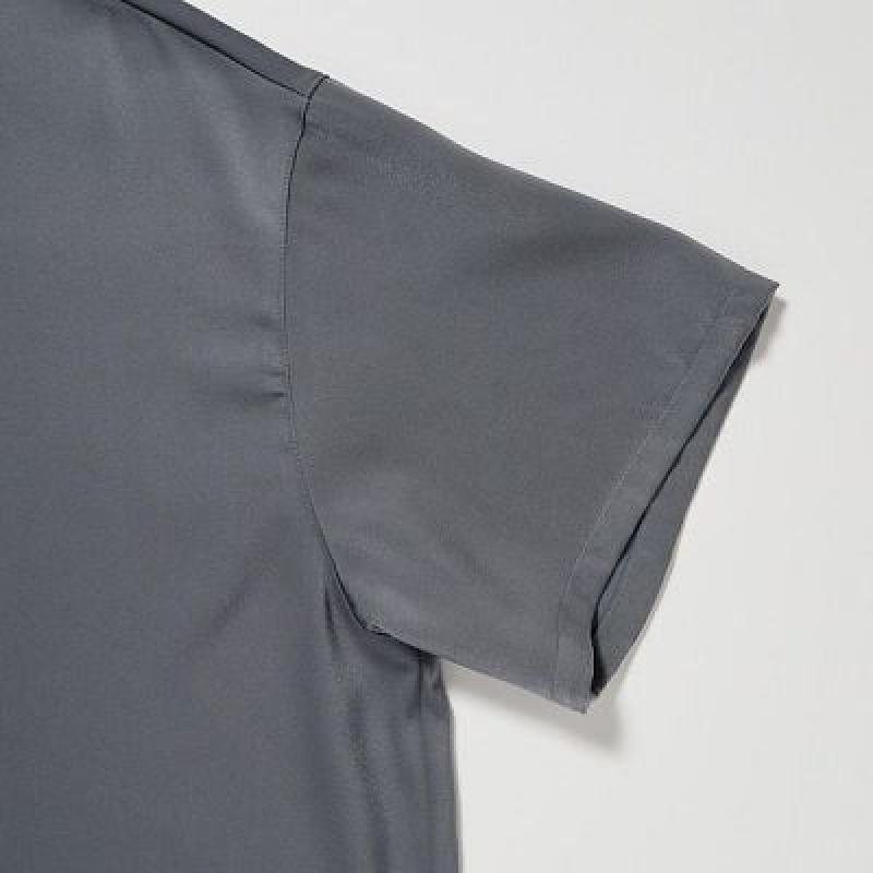 Pyjamas Uniqlo Satin Short-Sleeves Femme Grise | 1822526