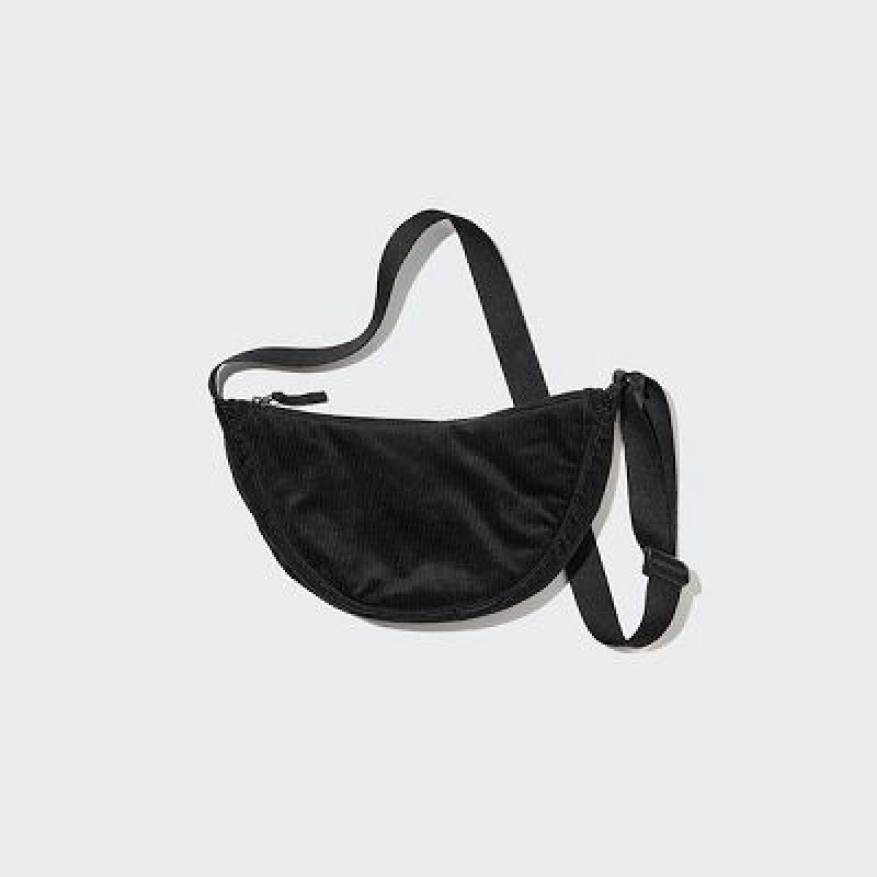 Sac Bandoulière Uniqlo Corduroy Round Mini Femme Noir | 6672264