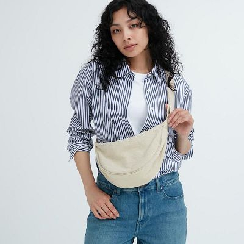 Sac Bandoulière Uniqlo Round Mini Femme Blanche | 273646