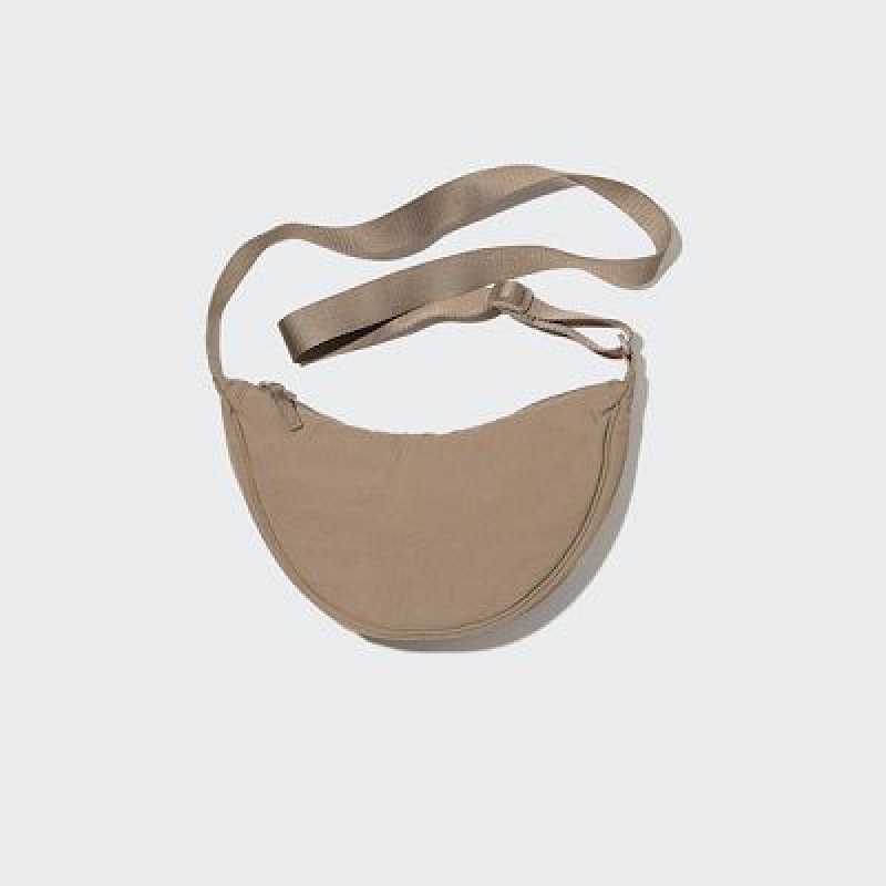 Sac Bandoulière Uniqlo Round Mini Femme Beige | 4496668