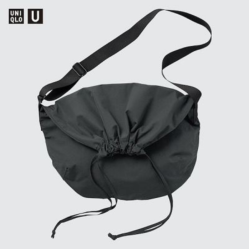 Sac Bandoulière Uniqlo U Drawstring Femme Noir | 8739533
