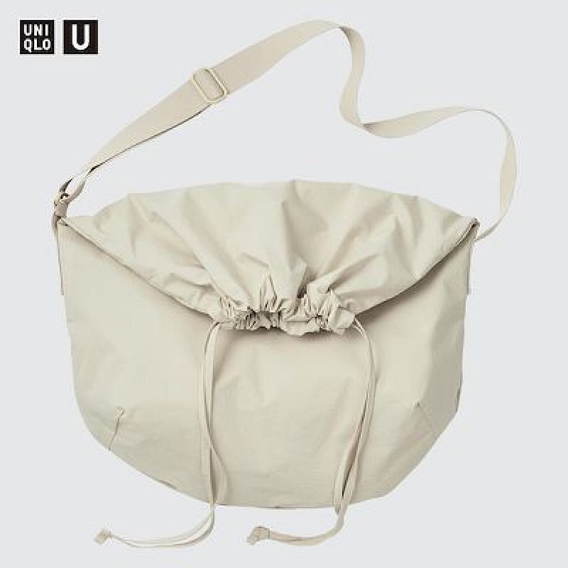 Sacs Fourre Tout Uniqlo Drawstring Femme Blanche | 8409876