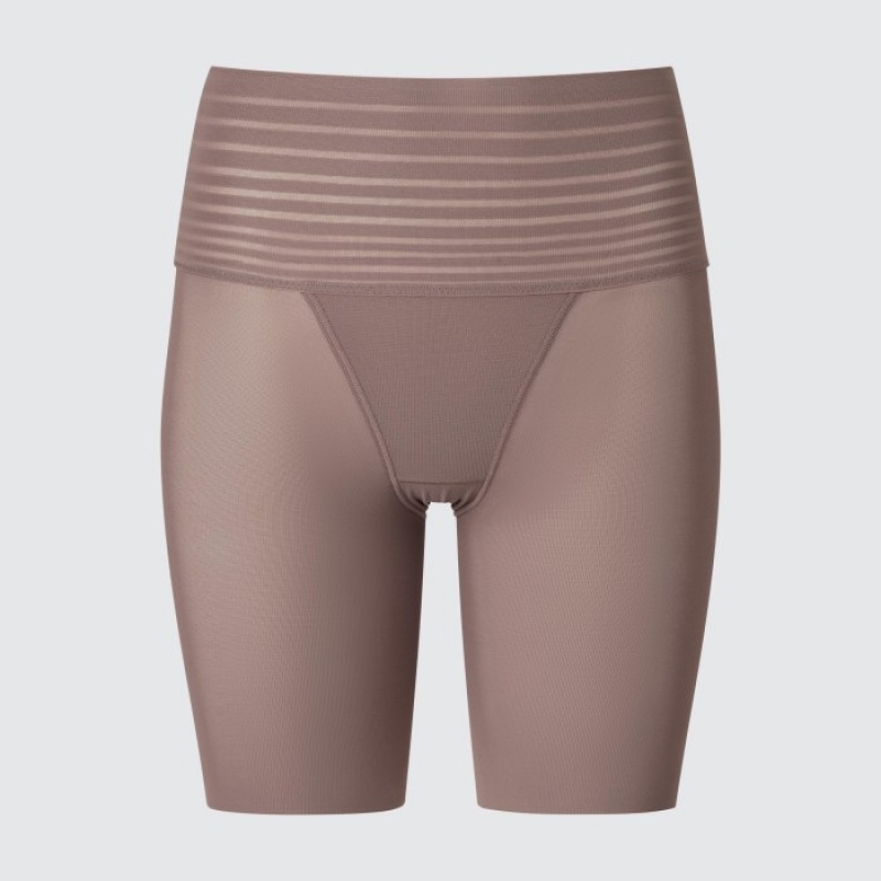 Short Uniqlo AIRism Smooth Body Shaper Unlined Half Femme Marron | 162786