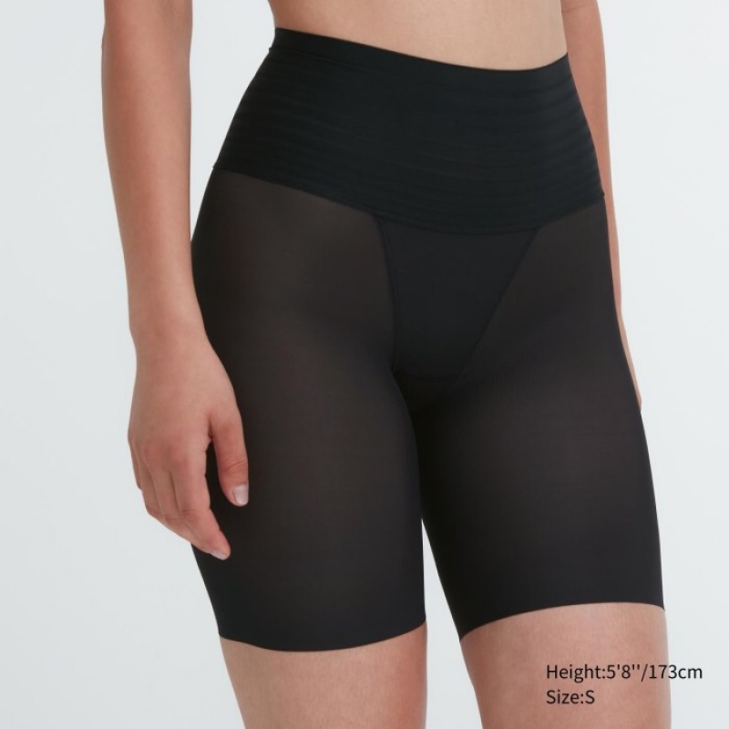 Short Uniqlo AIRism Smooth Body Shaper Unlined Half Femme Noir | 4768099