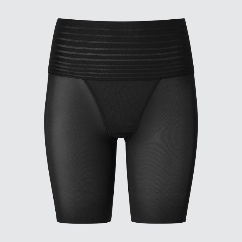 Short Uniqlo AIRism Smooth Body Shaper Unlined Half Femme Noir | 4768099