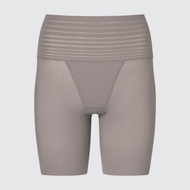 Short Uniqlo AIRism Smooth Body Shaper Unlined Half Femme Grise | 480612