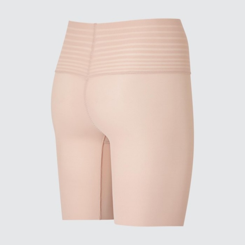 Short Uniqlo AIRism Smooth Body Shaper Unlined Half Femme Beige | 4342560