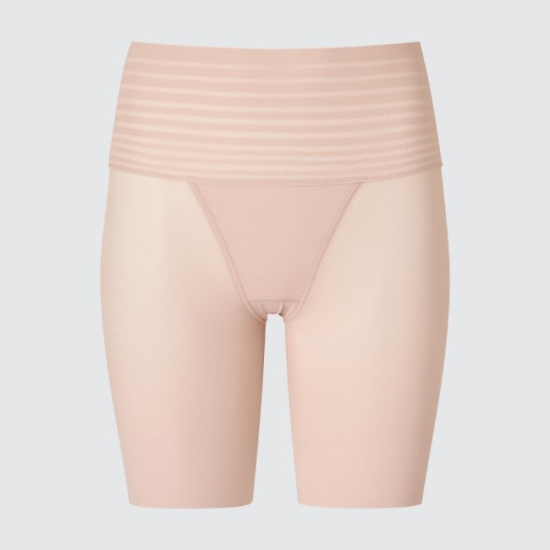Short Uniqlo AIRism Smooth Body Shaper Unlined Half Femme Beige | 4342560