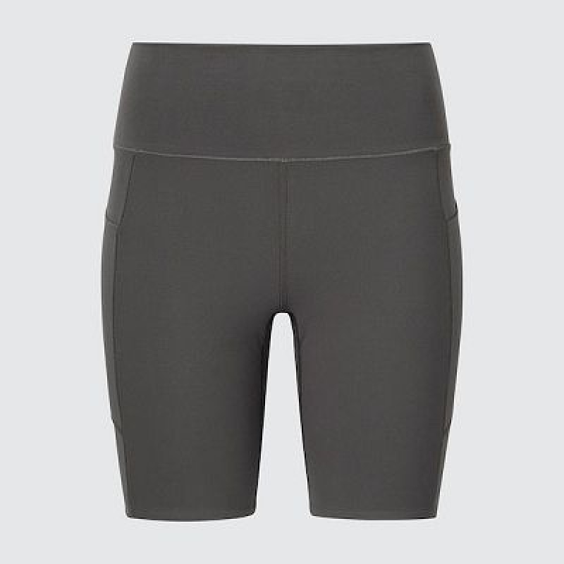 Short Uniqlo AIRism Soft Pocket Biker Femme Grise | 3449574