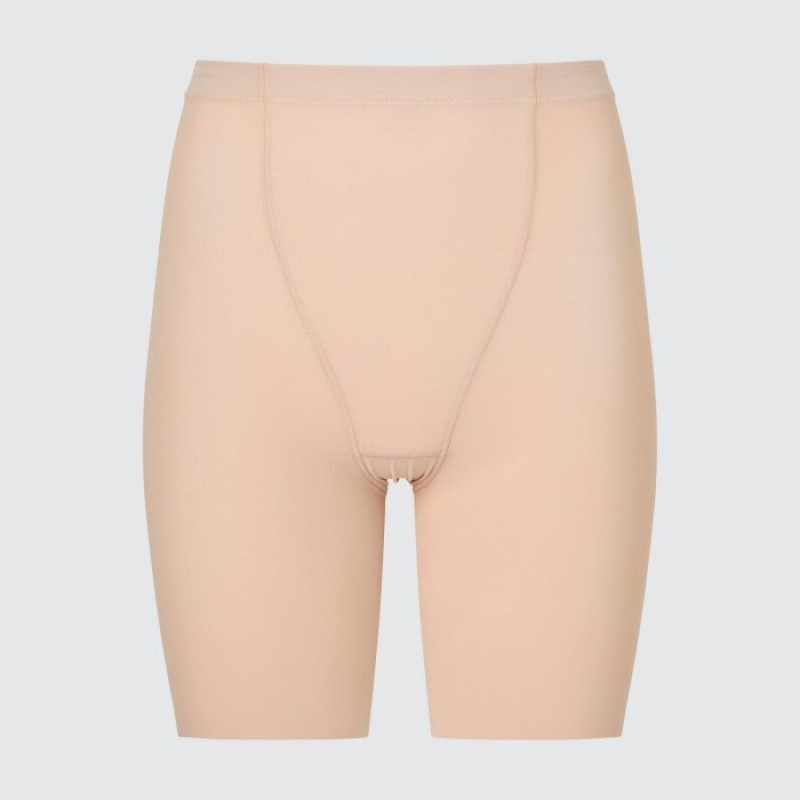 Short Uniqlo AIRism Support Body Shaper Unlined Half Femme Beige | 9108136
